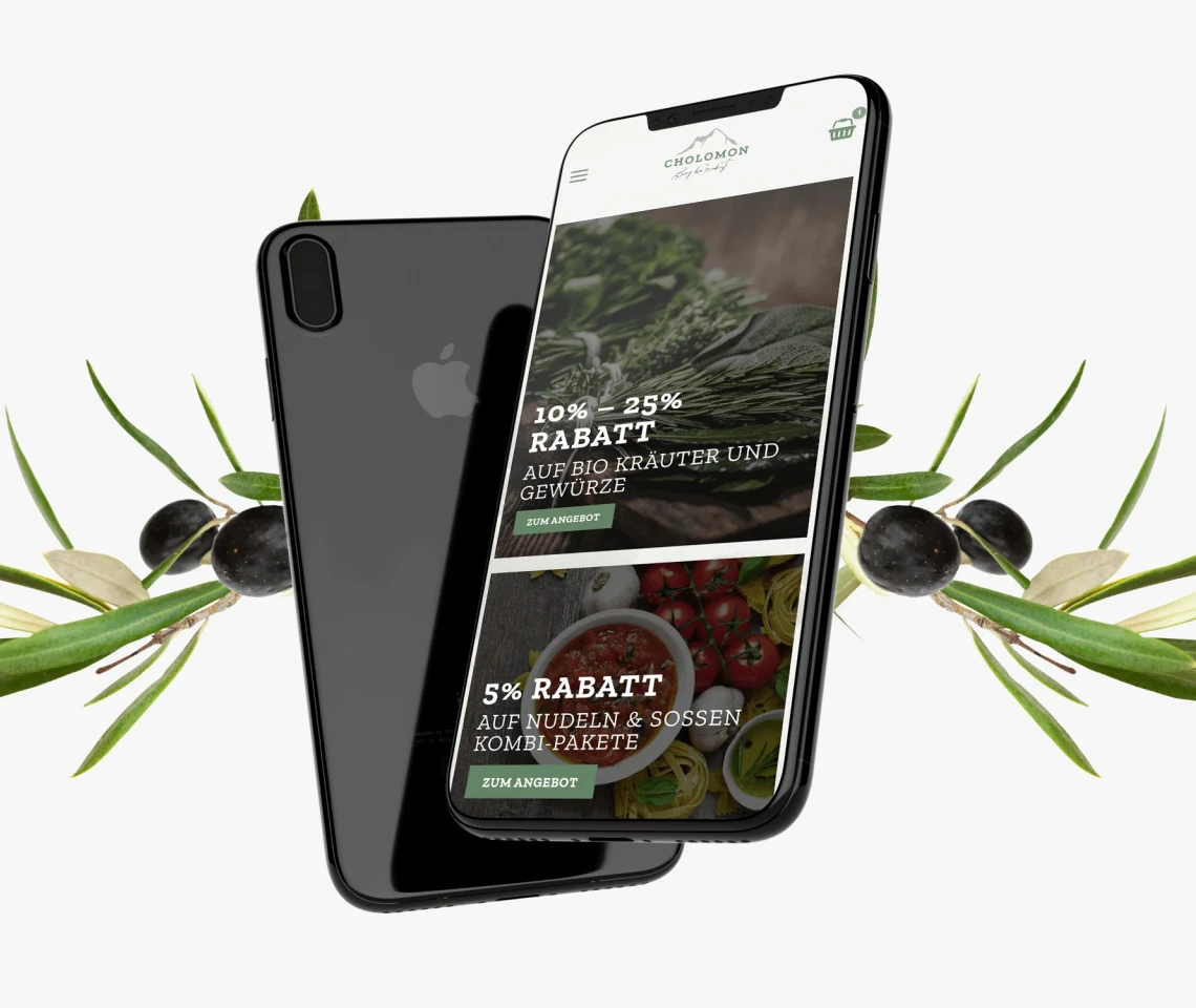 Cholomon: Webshop for a Greek Specialty Food Importer