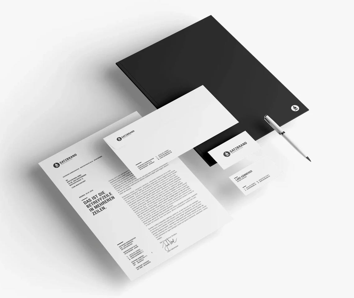 Satzbrand: Corporate Design for a PR Agency