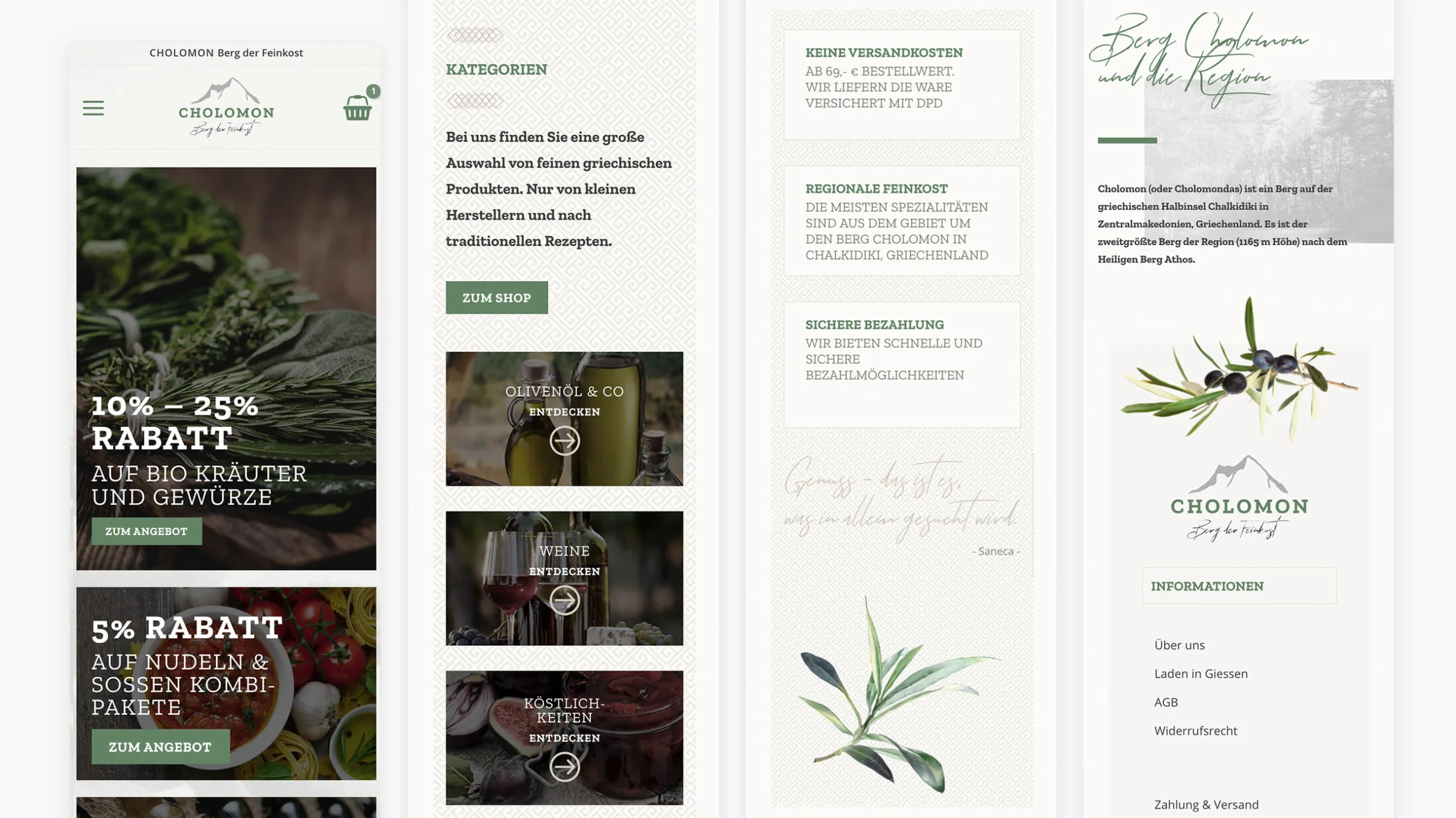 Cholomon: Webshop for a Greek Specialty Food Importer