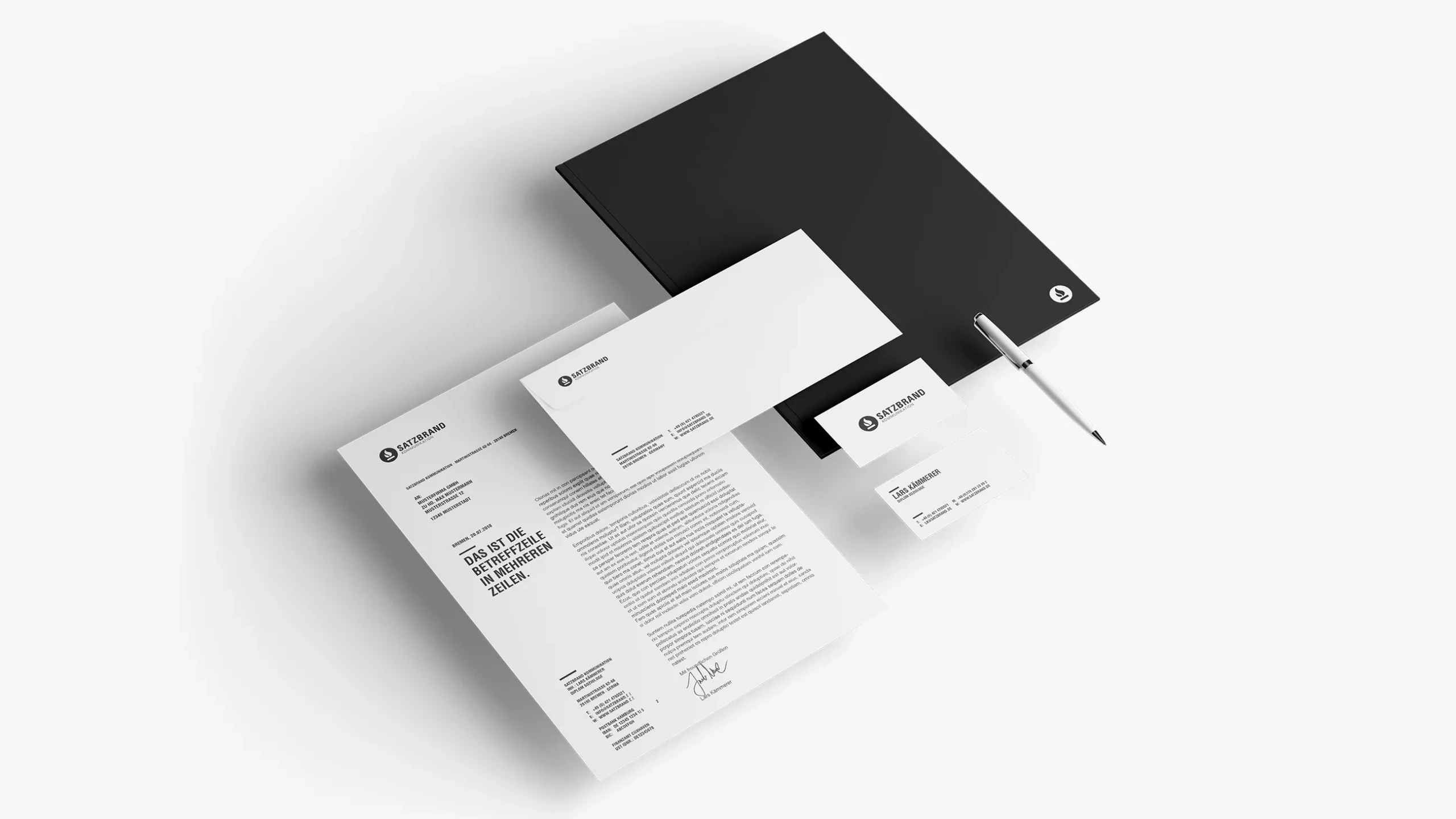 Satzbrand: Corporate Design for a PR Agency