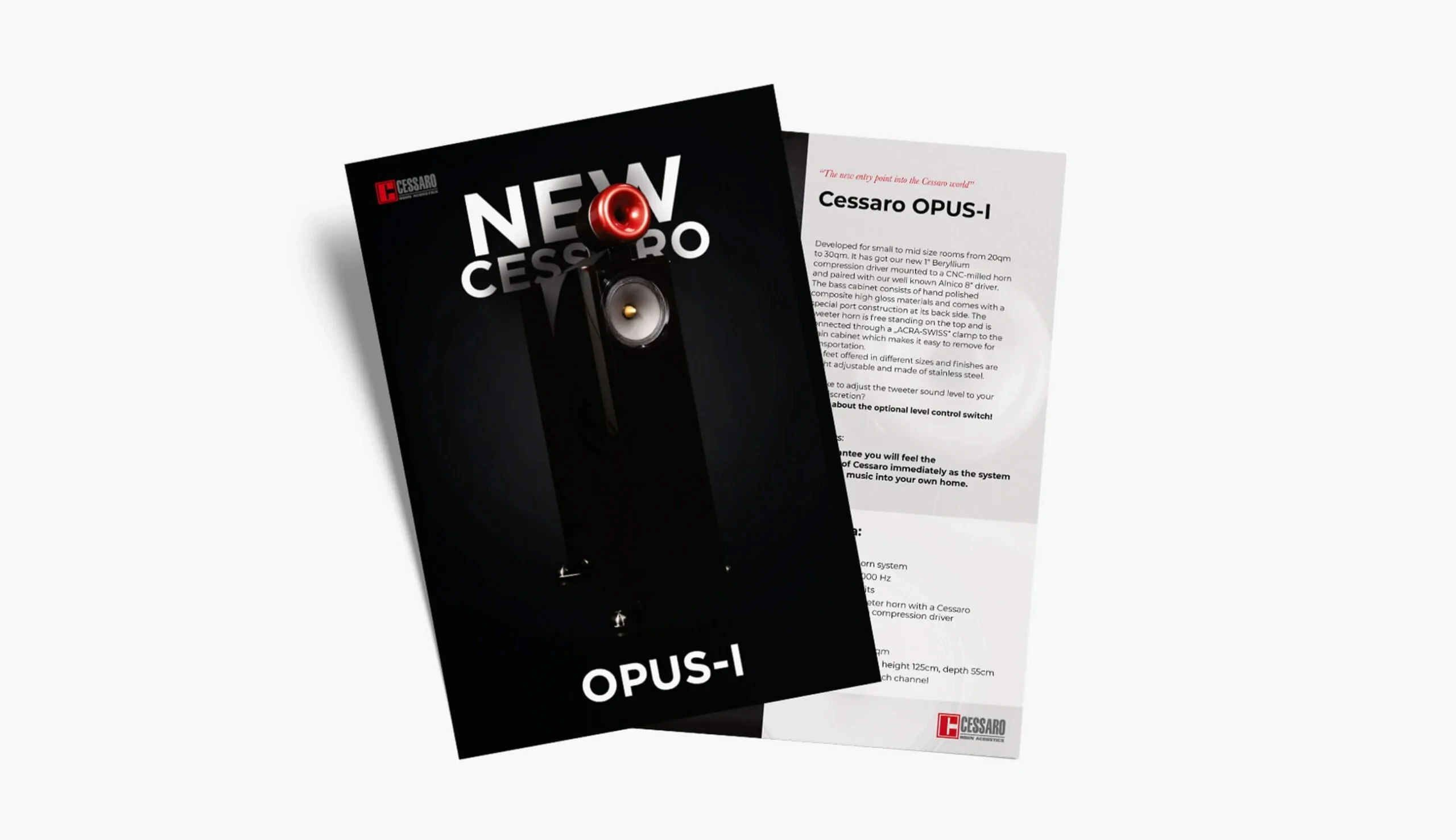 Cessaro: Web & Print for Luxury Speakers screenshot 1