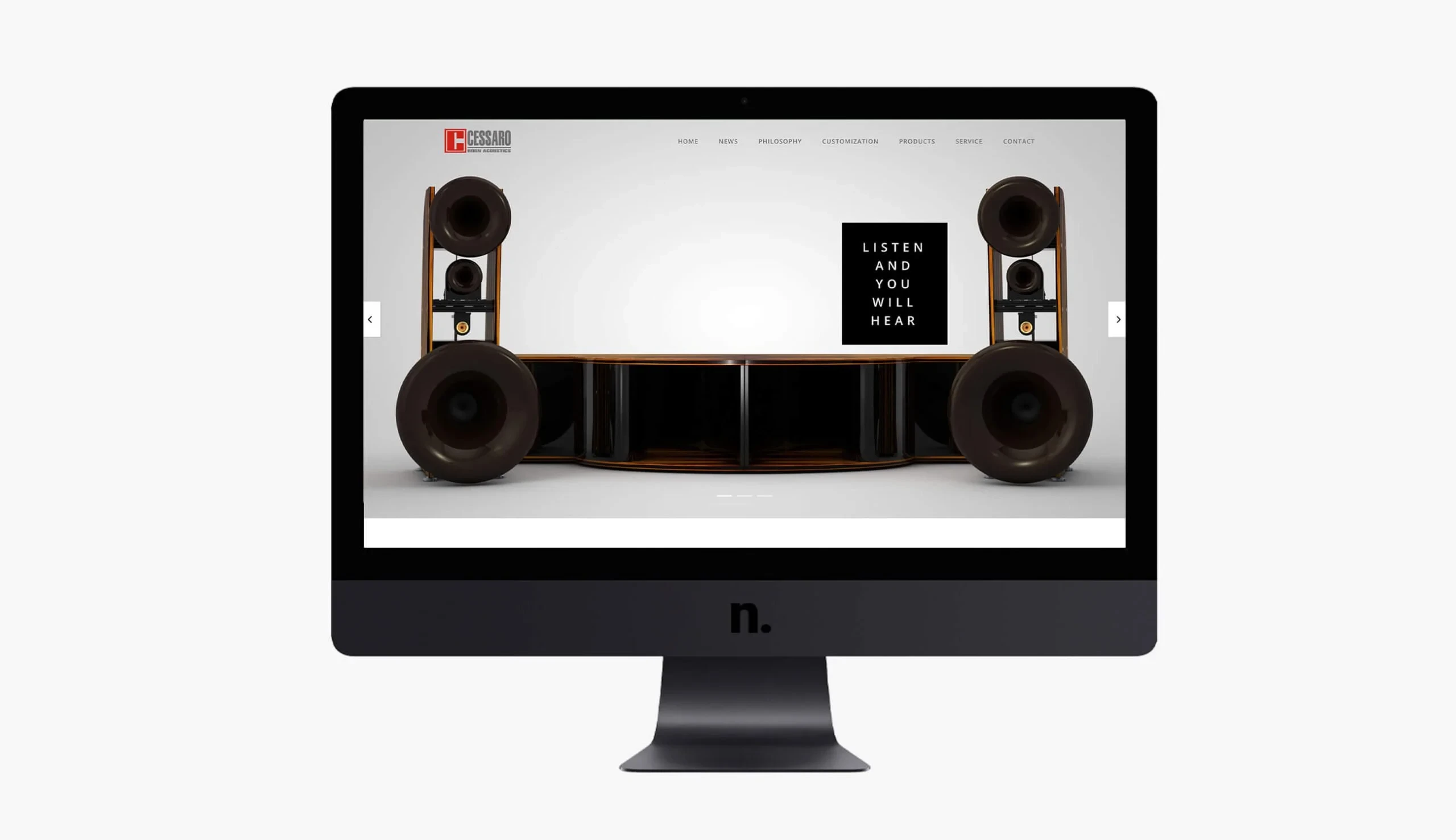 Cessaro: Web & Print for Luxury Speakers screenshot 3
