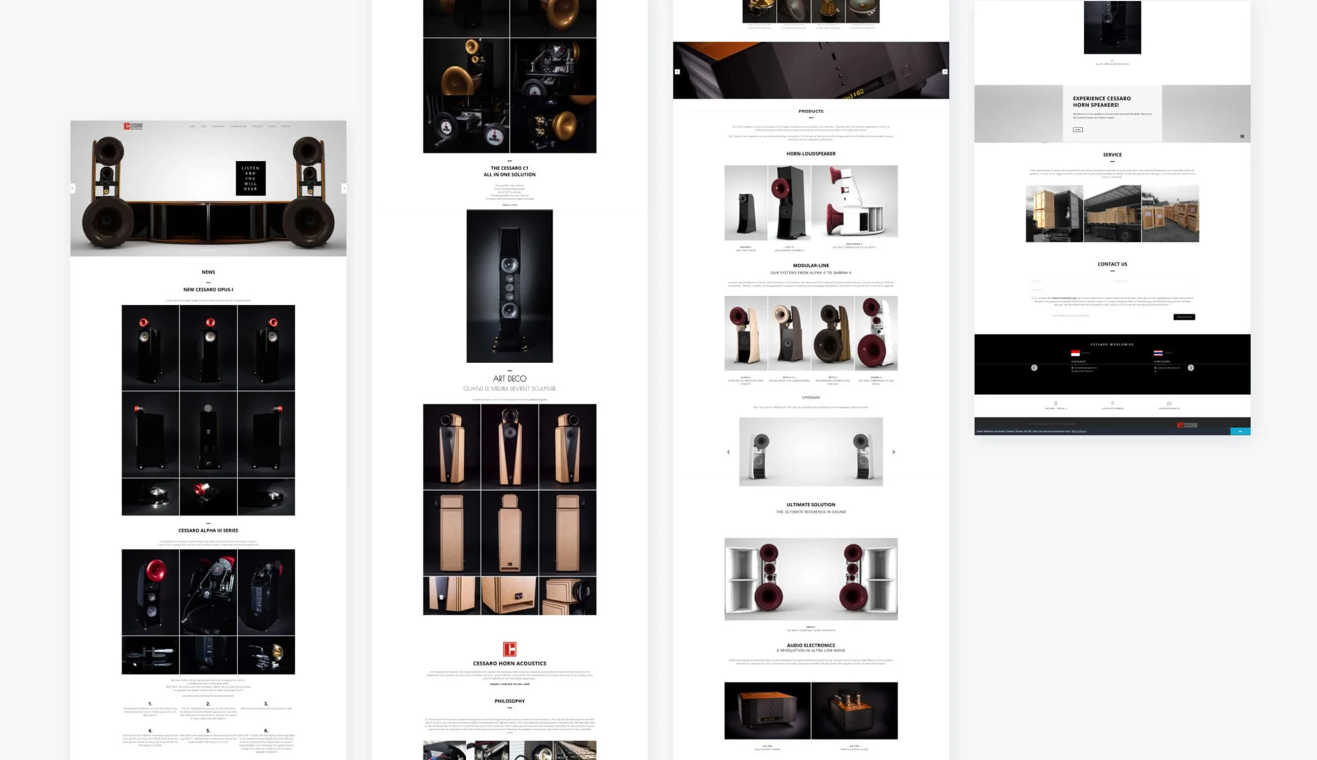 Cessaro: Web & Print for Luxury Speakers screenshot 4