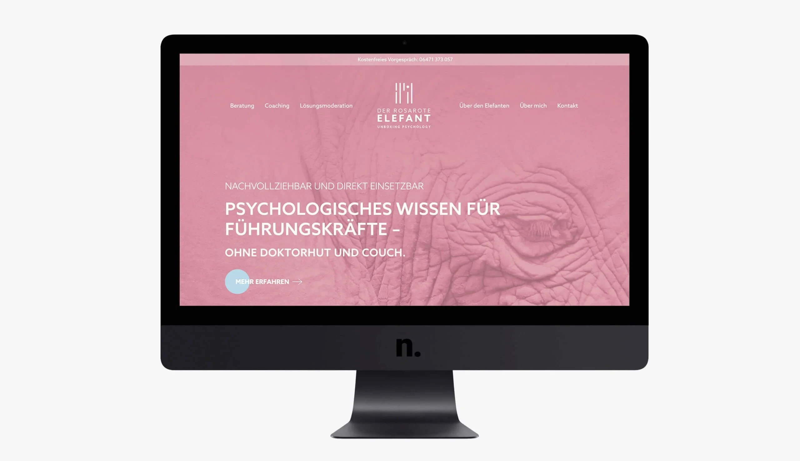 Der rosarote Elefant: Branding & Website screenshot 4