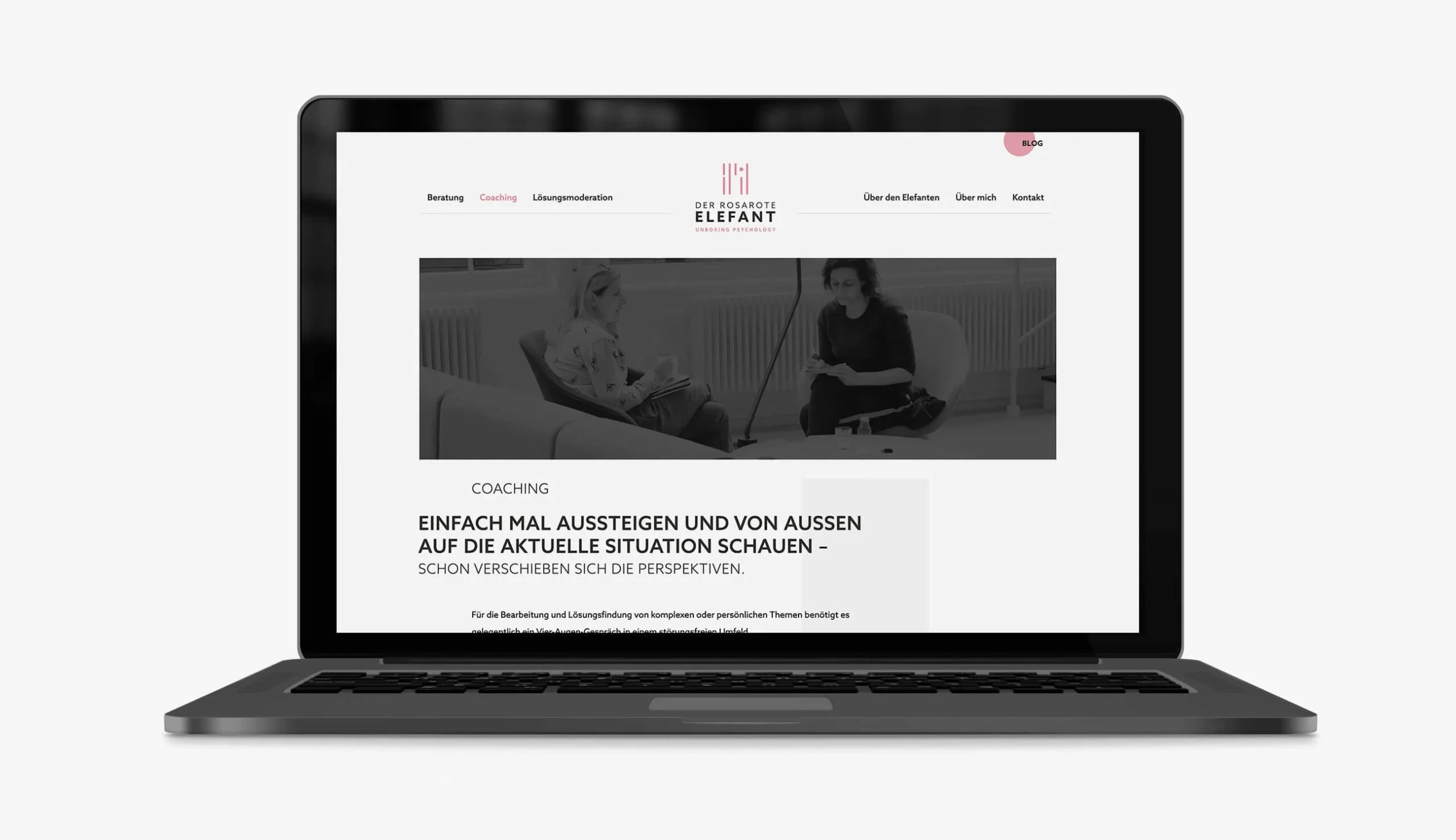 Der rosarote Elefant: Branding & Website screenshot 7