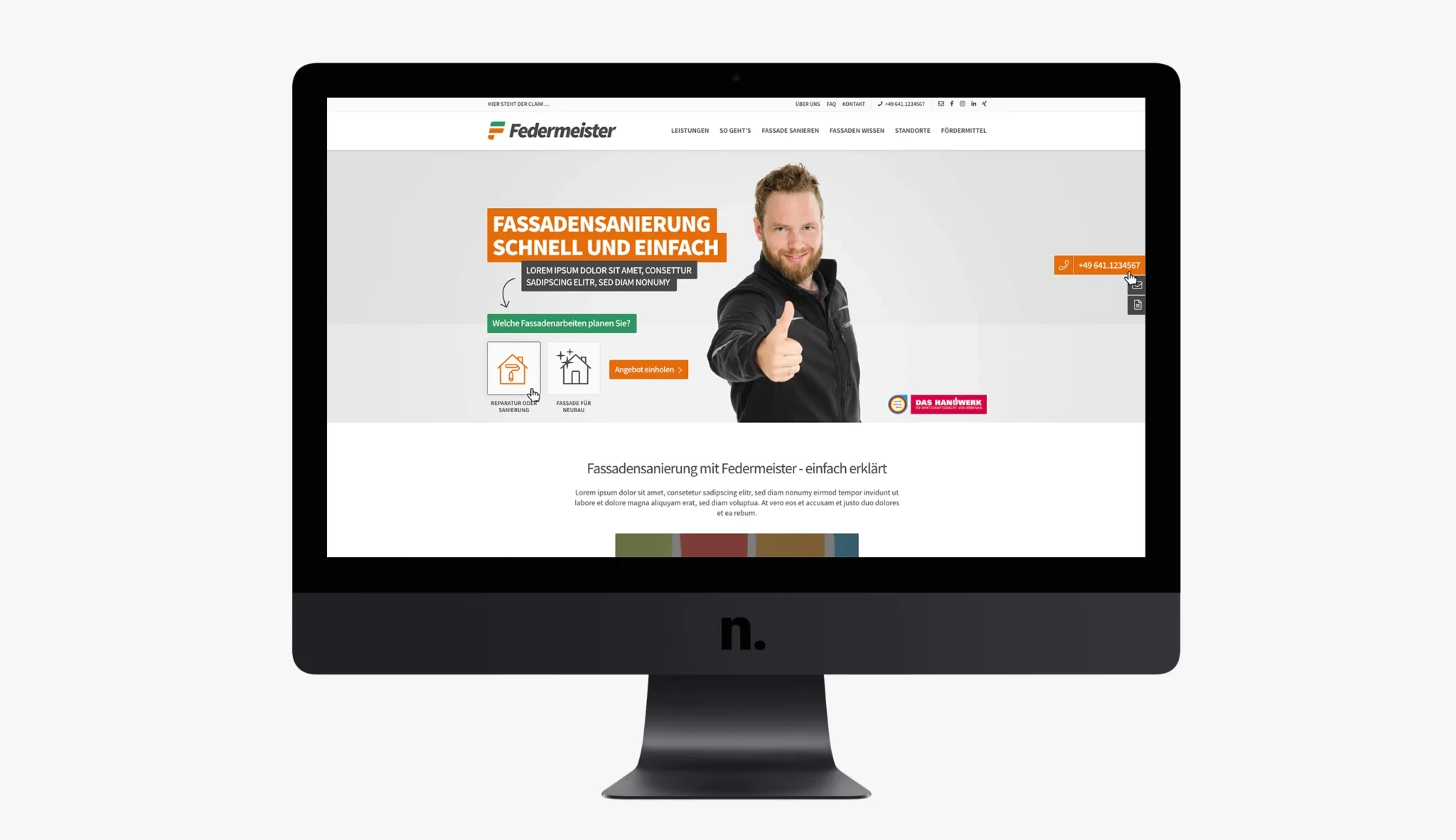 Federmeister: Branding & Web Platform screenshot 1