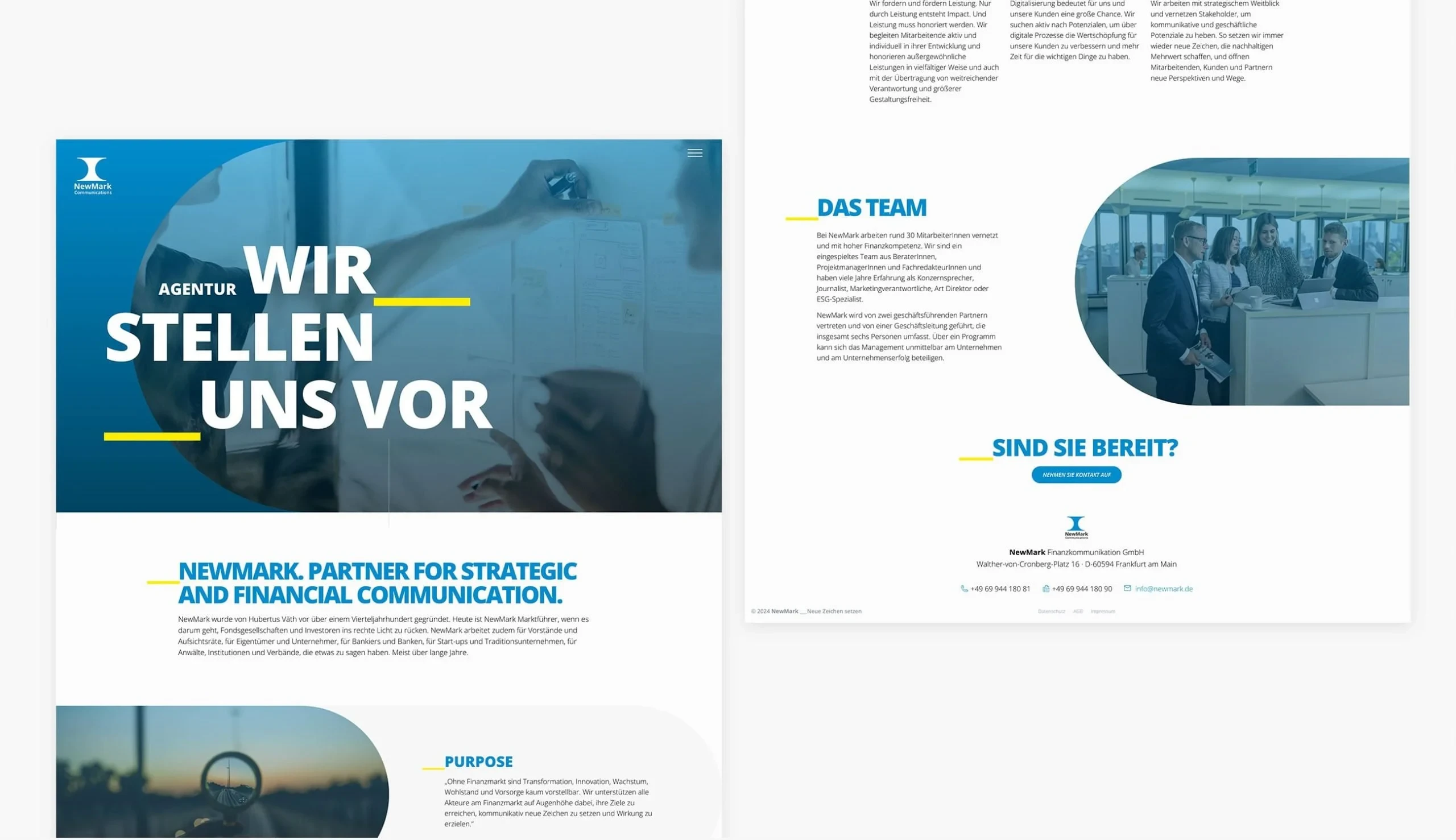 NewMark: Financial PR Website Relaunch screenshot 2