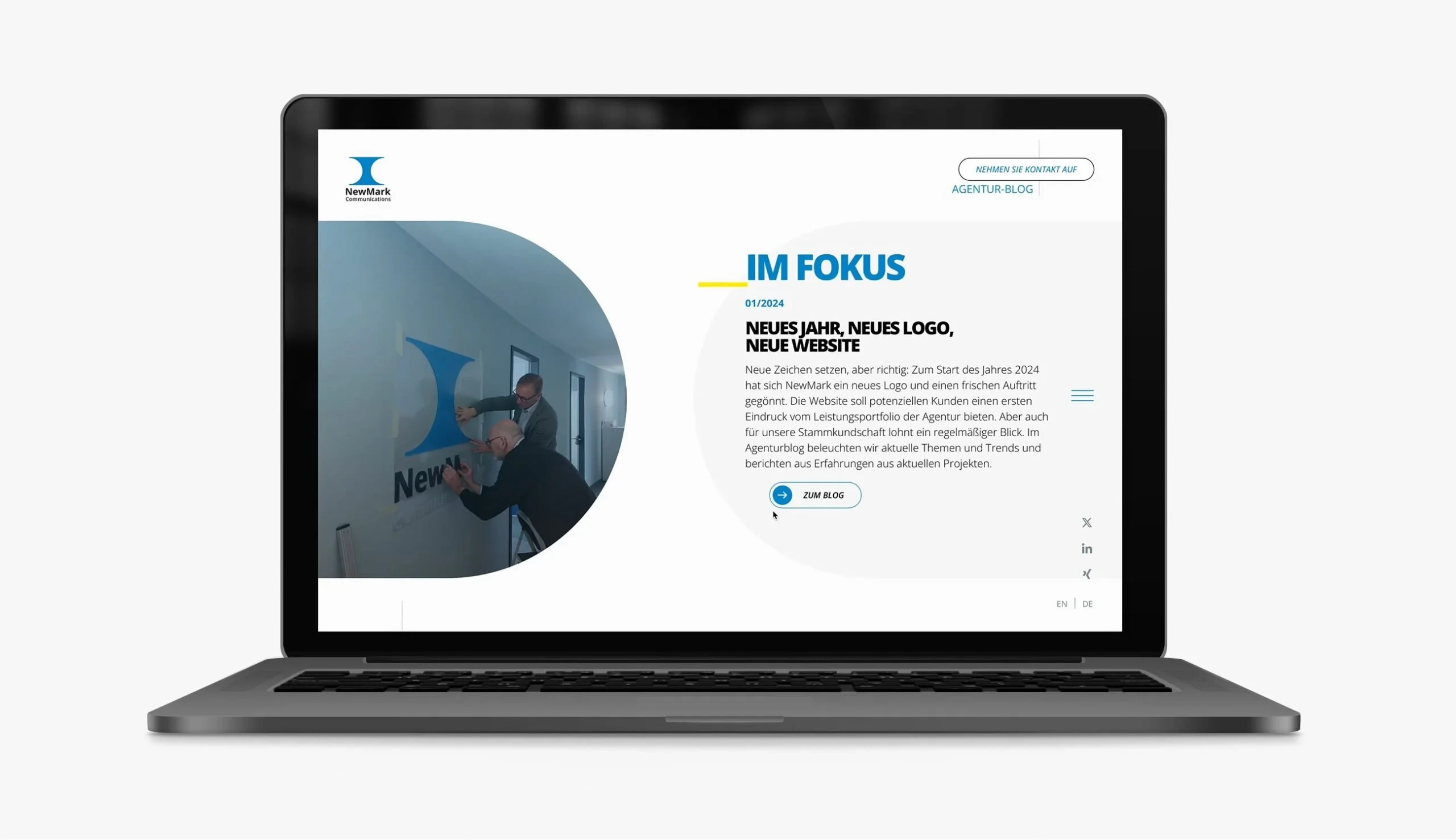 NewMark: Financial PR Website Relaunch screenshot 3