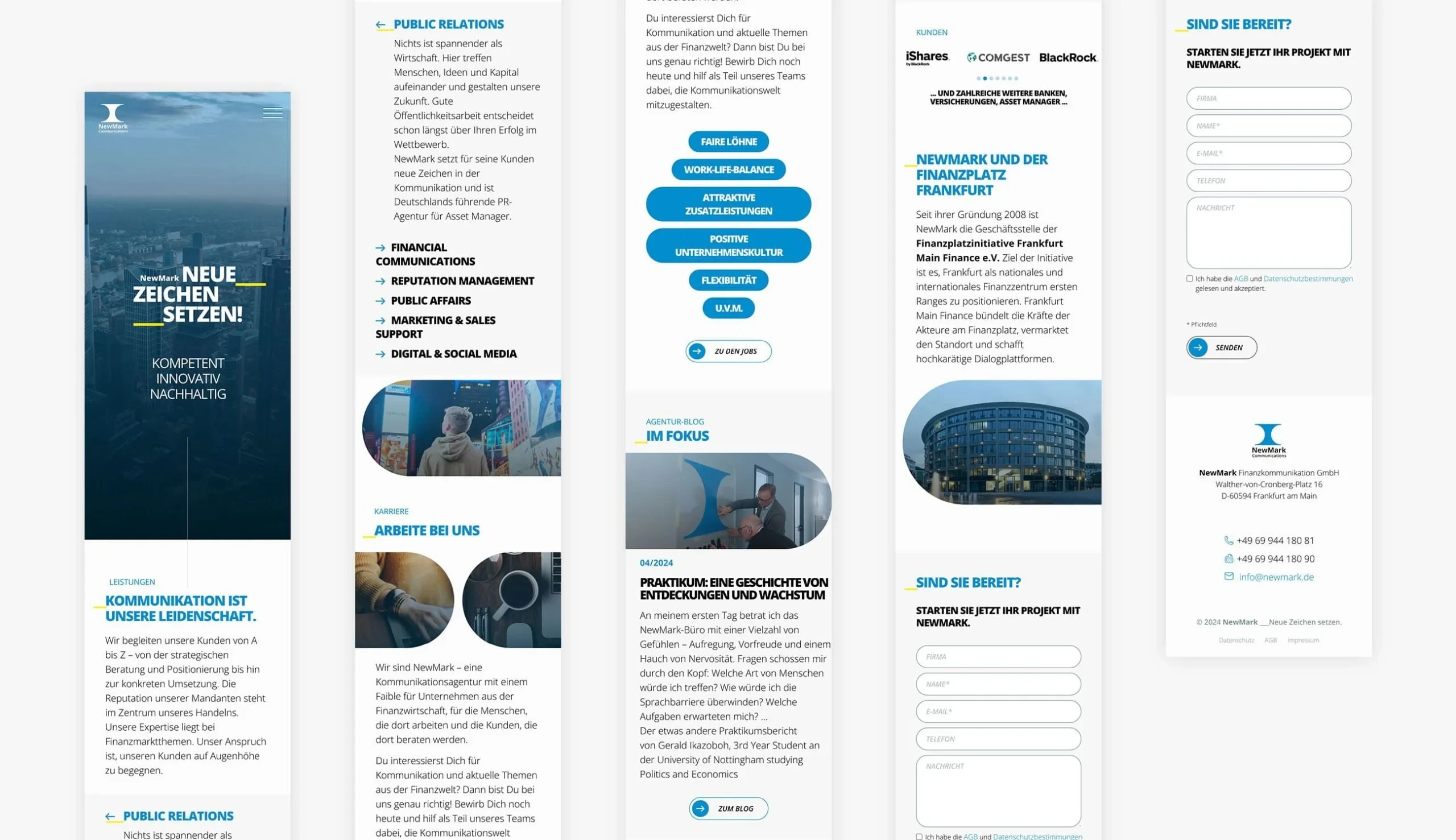 NewMark: Financial PR Website Relaunch screenshot 5