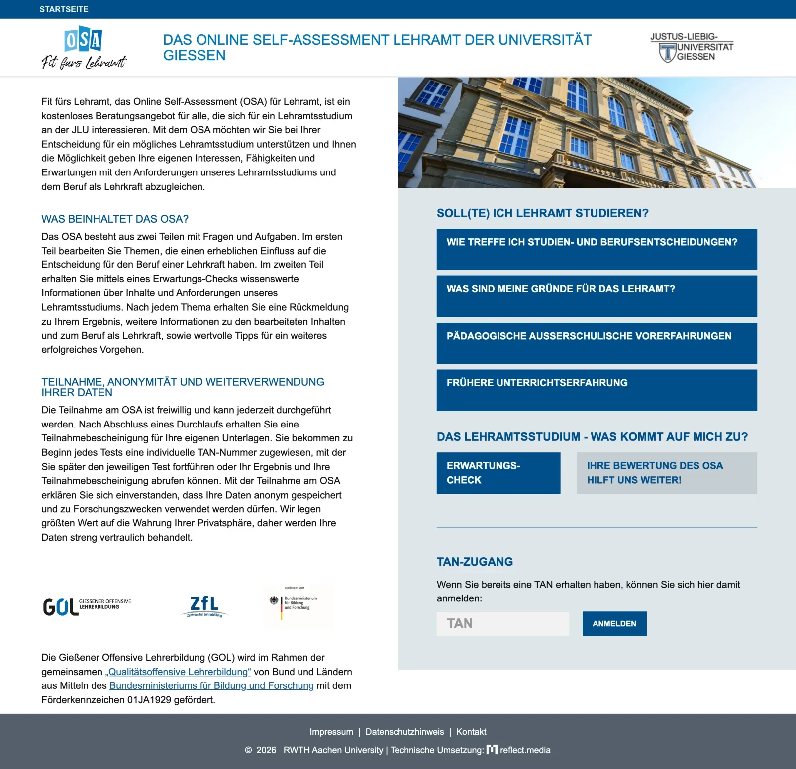 Fit fürs Lehramt: Online Self-Assessment screenshot 1