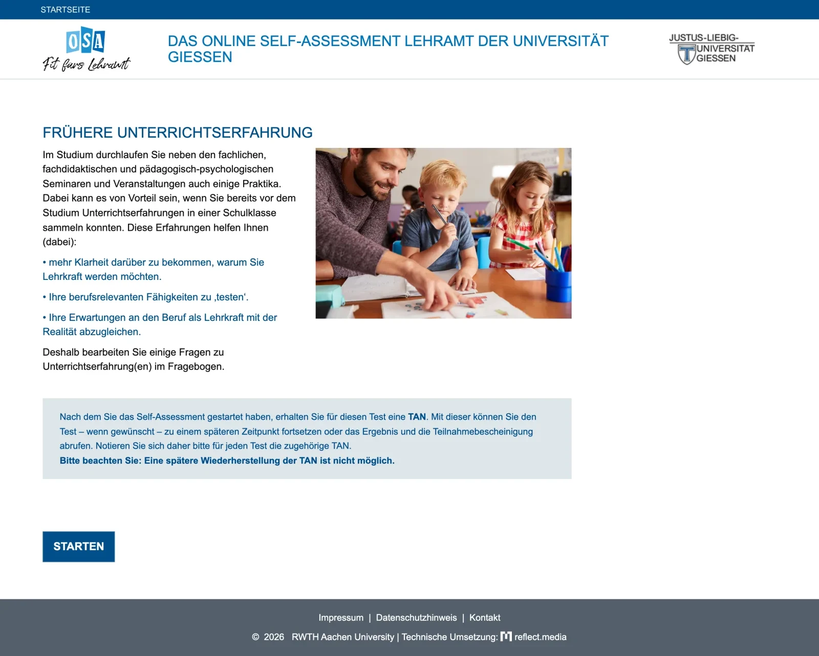 Fit fürs Lehramt: Online Self-Assessment screenshot 2