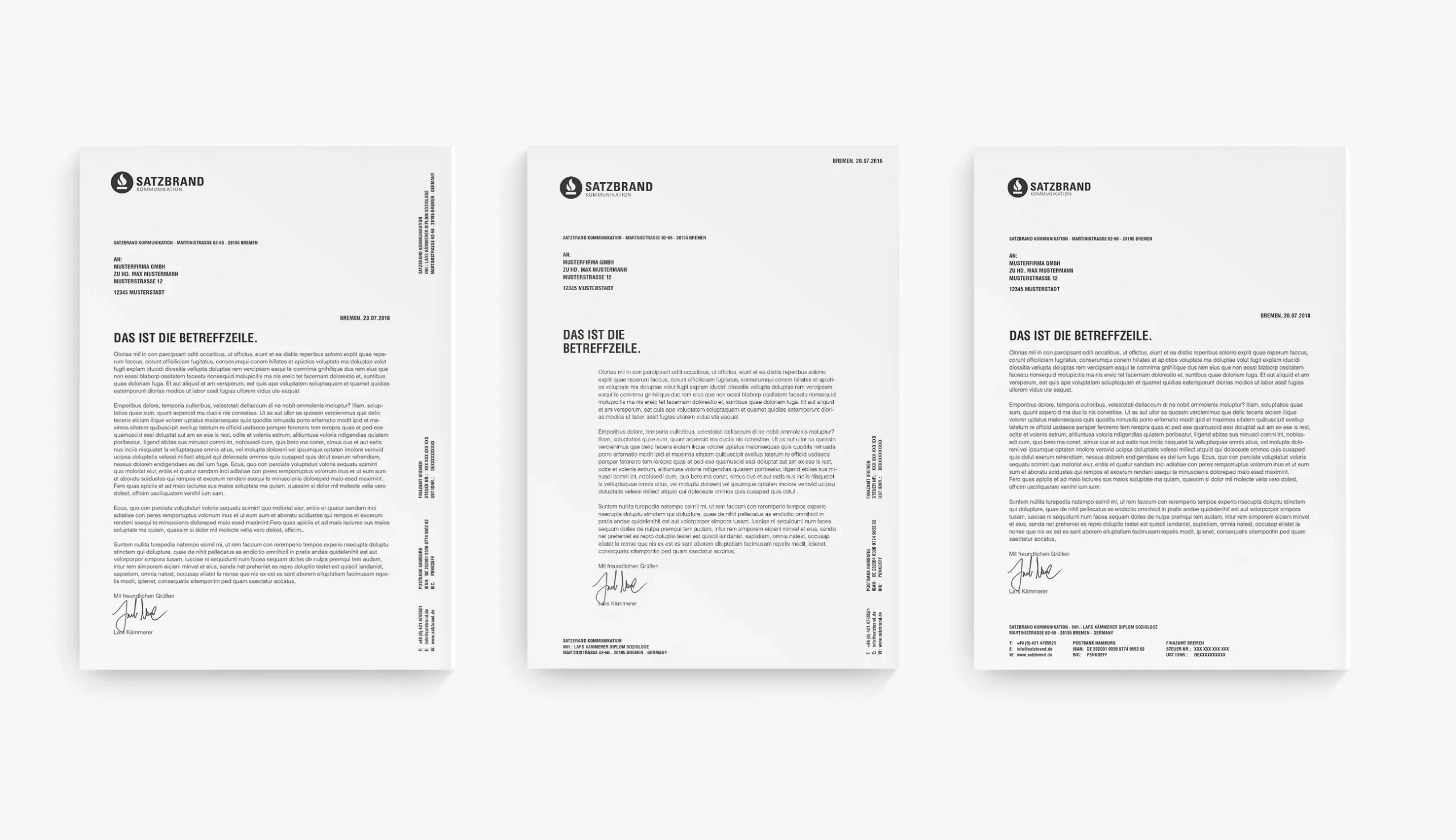 Satzbrand: Corporate Design for a PR Agency screenshot 3