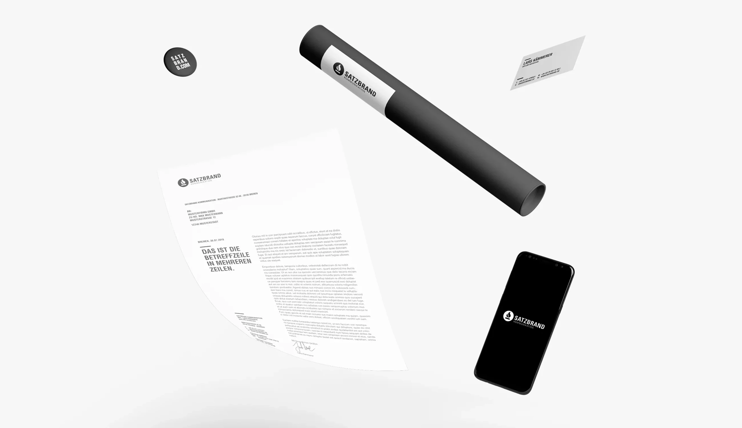 Satzbrand: Corporate Design for a PR Agency screenshot 4